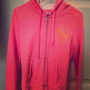 Pink zipper Hoodie